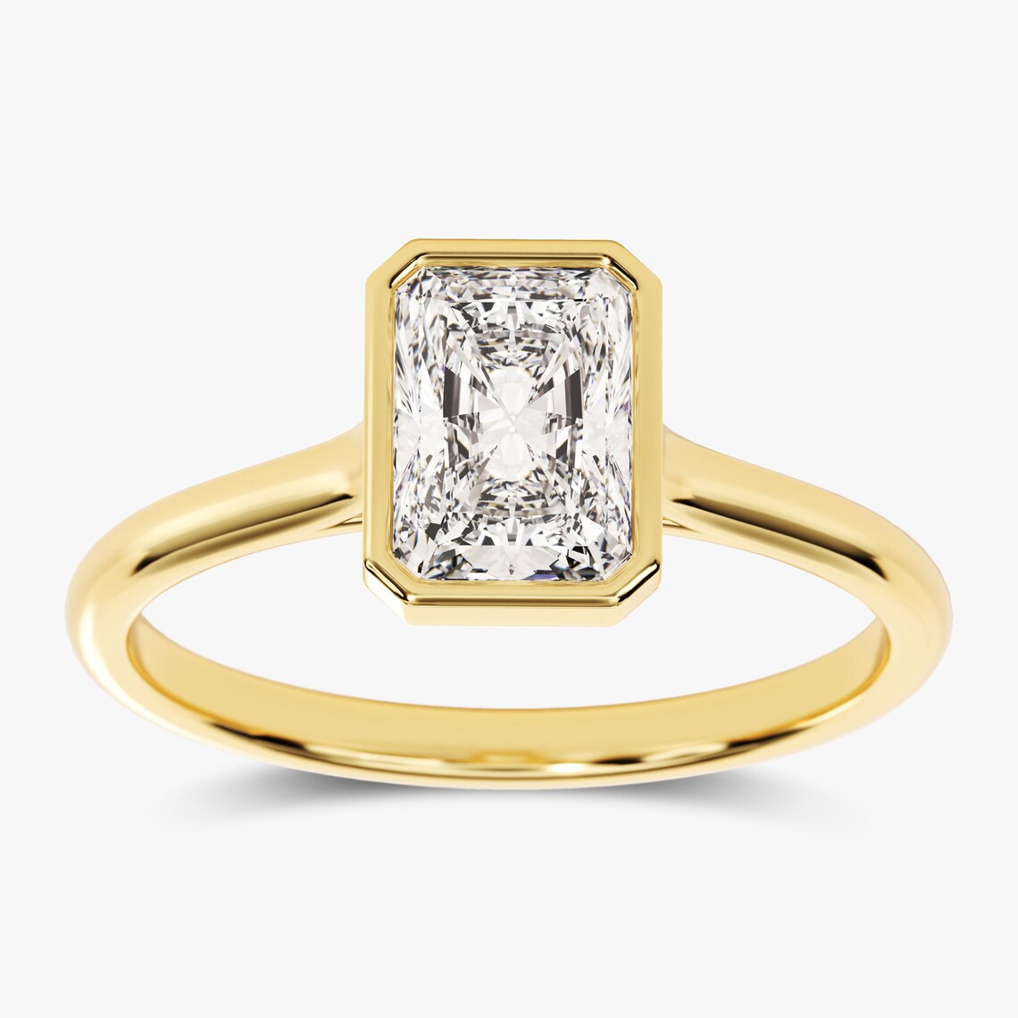 Solitaire Engagement Ring Featuring 1.50 CT Radiant Moissanite 1