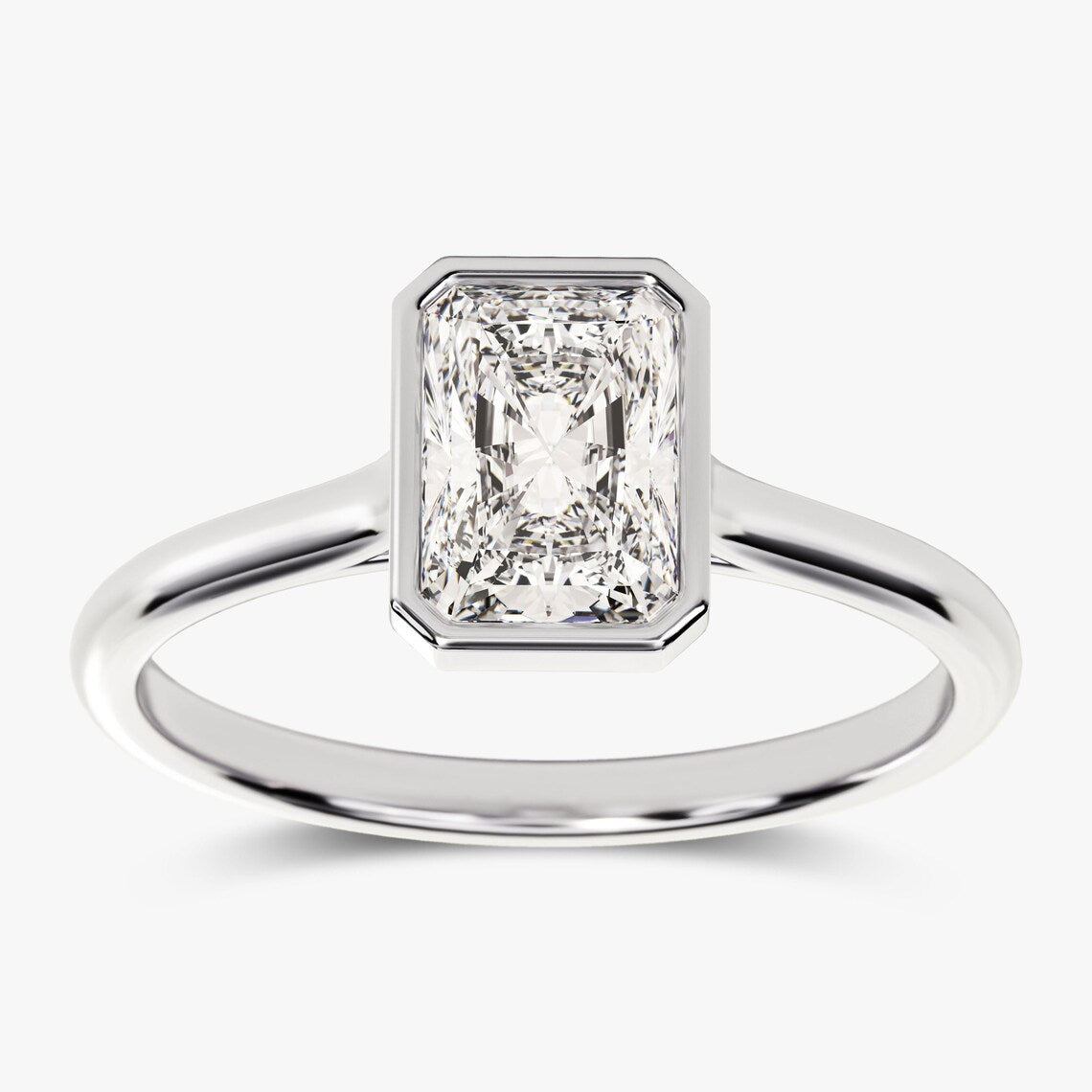 Solitaire Engagement Ring Featuring 1.50 CT Radiant Moissanite 5