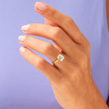Solitaire Engagement Ring Featuring 1.50 CT Emerald Moissanite 2