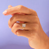 Solitaire Engagement Ring Featuring 1.0 CT Princess Moissanite 7