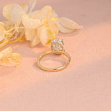 Hidden Halo Engagement Ring Featuring 3.0 CT Oval Moissanite 6