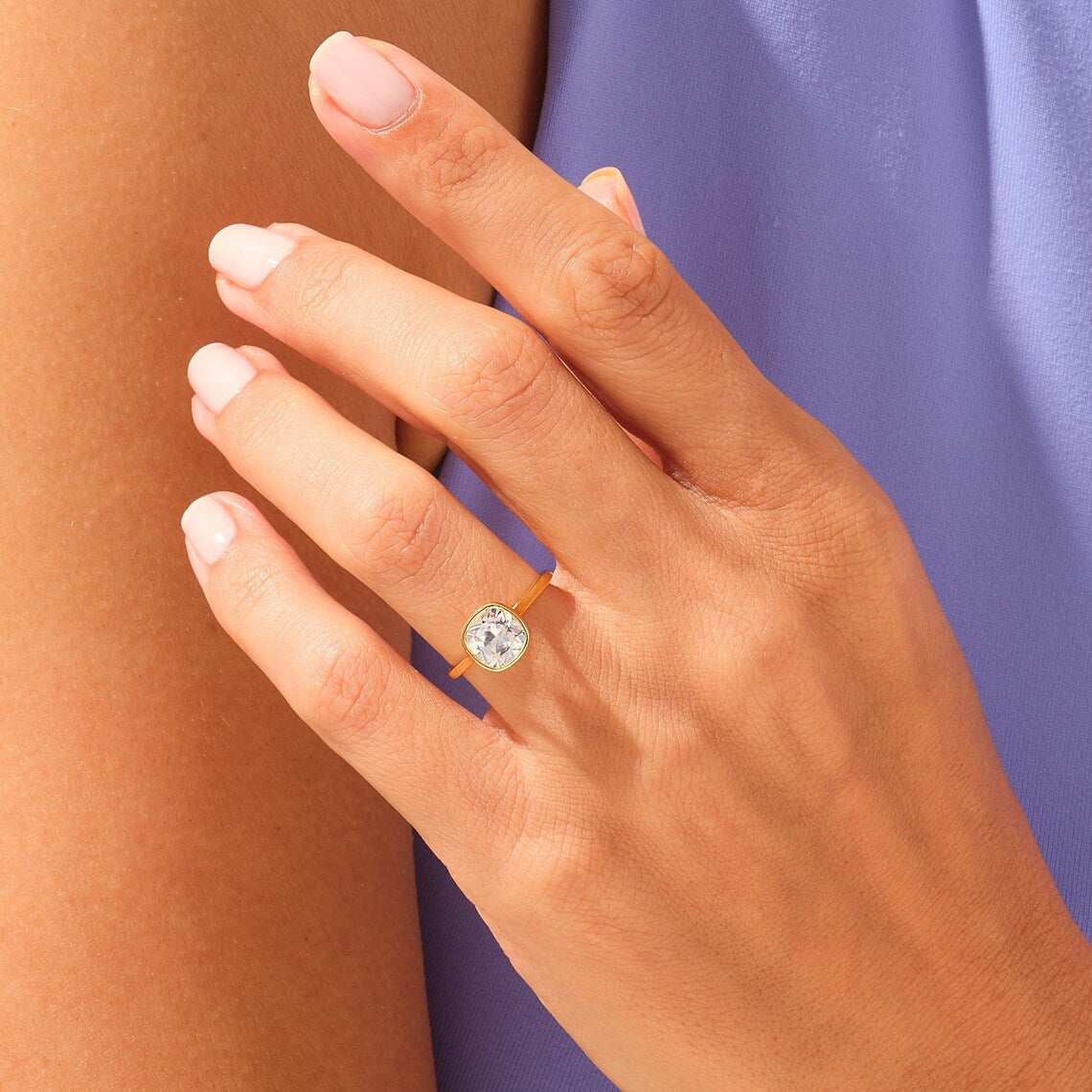 Solitaire Engagement Ring Featuring 1.50 CT Cushion Moissanite 6