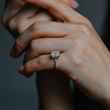 Hidden Halo Engagement Ring Featuring 2.5 CT Radiant Moissanite 10