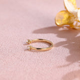 Open Wedding Band Featuring 0.11 TCW Round Moissanite 10