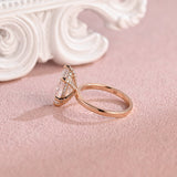 Hidden Halo Engagement Ring Featuring 3.0 CT Marquise Moissanite 8