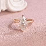 Hidden Halo Engagement Ring Featuring 3.0 CT Marquise Moissanite 1