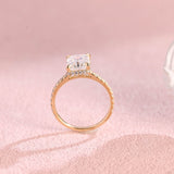 Hidden Halo Engagement Ring Featuring 3.0 CT Radiant Moissanite 2