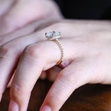 Hidden Halo Engagement Ring Featuring 3.0 CT Radiant Moissanite 8