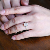 Hidden Halo Engagement Ring Featuring 3.0 CT Radiant Moissanite 9