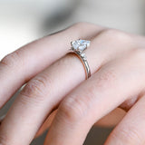 Solitaire Engagement Ring Featuring 1.50 CT  Pear Moissanite 4