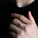 3.0 CT Radiant Moissanite Bezel Engagement Ring - farrellouise