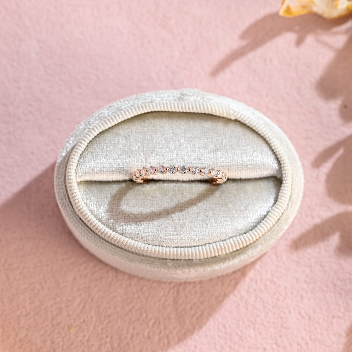 Full Eternity Wedding Band Featuring 0.8 TCW Round Moissanite 4