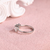 1.0 CT Oval Moissanite Three Stone Engagement Ring - farrellouise