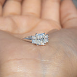 1.45 CT Radiant Moissanite Three Stone Engagement Ring - farrellouise