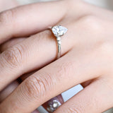 Solitaire Engagement Ring Featuring 1.50 CT  Pear Moissanite 6