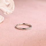 Half Eternity Wedding Band Featuring 0.35 TCW Round Moissanite 6