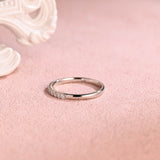 Half Eternity Wedding Band Featuring 0.35 TCW Round Moissanite 9