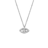 0.07 CT Round Shape Moissanite Evil Eye Necklace 1