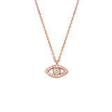 0.07 CT Round Shape Moissanite Evil Eye Necklace 3