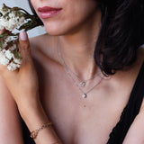 0.30 Carats Pear Shape Moissanite Bezel Setting Necklace 1