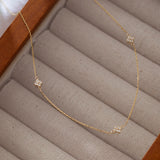 0.12 Carats Round Shape Moissanite Flower Style Necklace 1