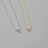 0.30 Carats Round Cut Moissanite Clover flower Necklace 1