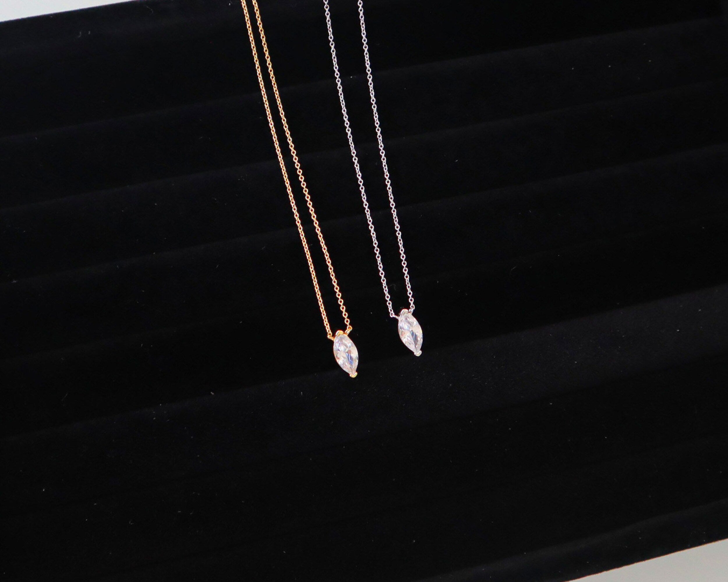 0.50 CT Marquise Shaped Moissanite Solitaire Necklace 4