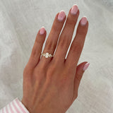 Cluster Style Engagement Ring Featuring 1.0 CT Cushion Moissanite 2