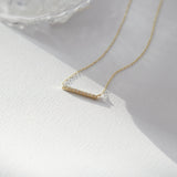 0.1 Carats Round Cut Moissanite Minimalist Necklace 5