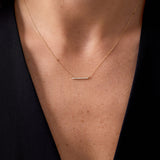 0.1 Carats Round Cut Moissanite Minimalist Necklace 3