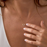 0.02 Carats Round Shaped Moissanite Heart Necklace For Her 3