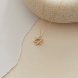 0.08 Carats Round Shape Moissanite Necklace With Star 1