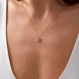 0.08 Carats Round Shape Moissanite Necklace With Star 4