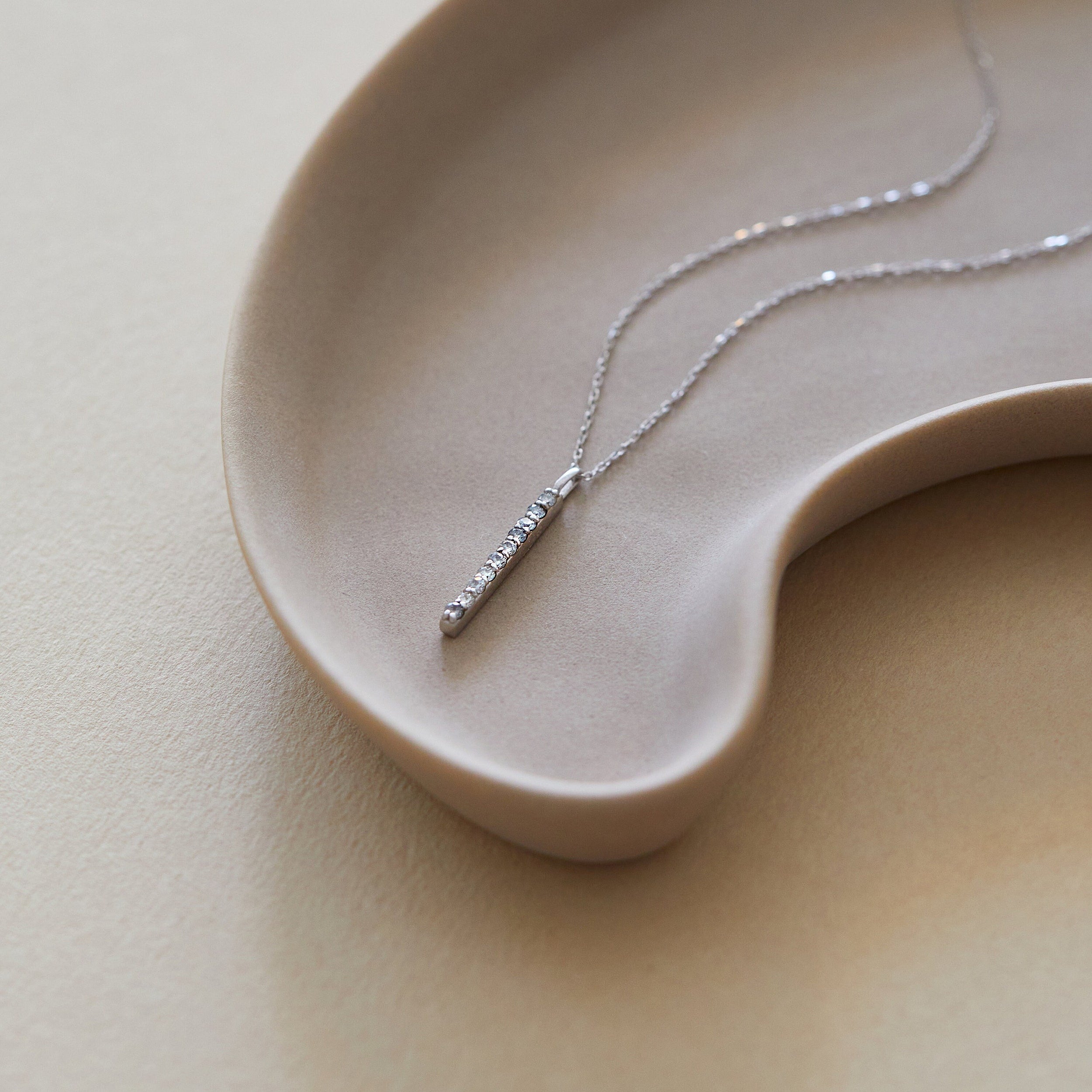 0.1 Carats Round Shaped Moissanite Minimalist Necklace For Her 1