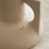 0.02 Carats Round Shaped Moissanite Heart Necklace For Her 1