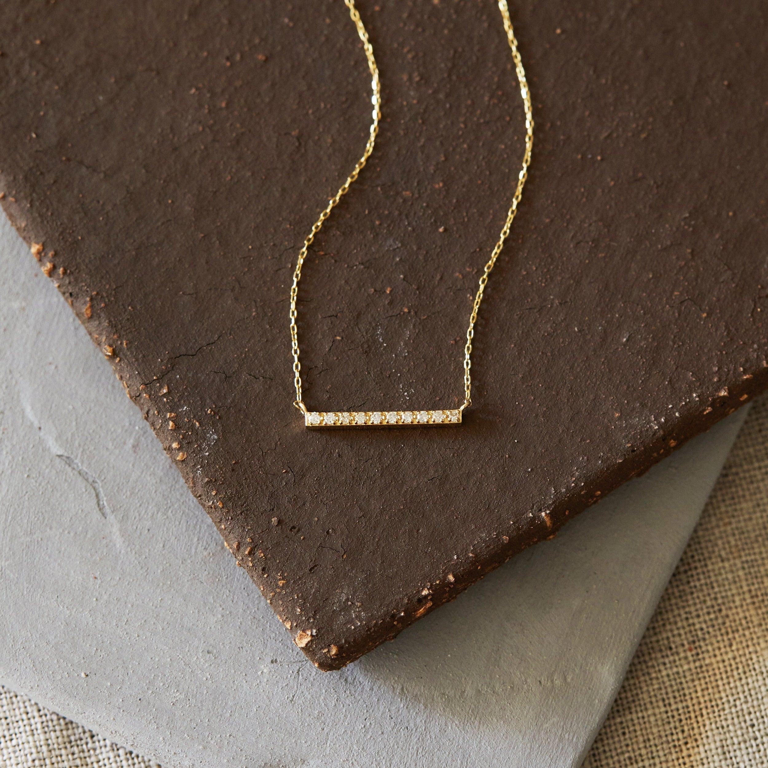 0.1 Carats Round Cut Moissanite Minimalist Necklace 1