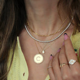 0.30 Carats Pear Shape Moissanite Bezel Setting Necklace 6