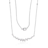 1.50 Carats Round Cut Moissanite Cluster Style Necklace 4