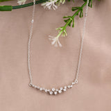 1.50 Carats Round Cut Moissanite Cluster Style Necklace 1