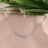 1.50 Carats Round Cut Moissanite Cluster Style Necklace 6