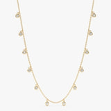 0.36 TCW Marquise Shape Moissanite Dainty Layer Necklace 9