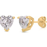1.0 TCW  Heart Cut Moissanite Solitaire Stud Earrings 4