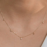 0.36 TCW Marquise Shape Moissanite Dainty Layer Necklace 11