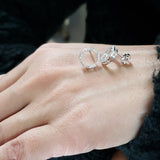 0.25 TCW  Round Cut Moissanite Stud Earrings 6