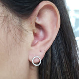 0.25 TCW  Round Cut Moissanite Stud Earrings 1