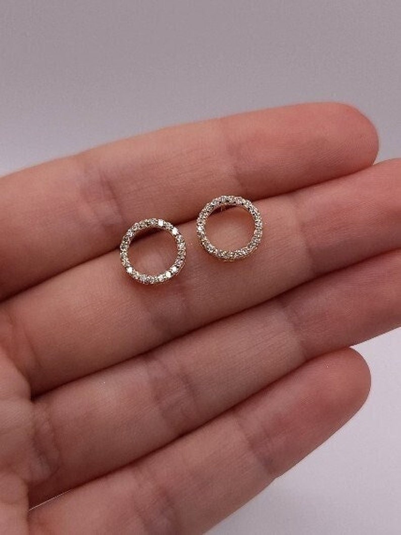 0.25 TCW  Round Cut Moissanite Stud Earrings 5