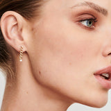 0.2 TCW Round Cut Moissanite Drop Style Earrings 5