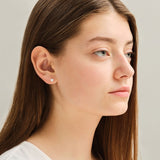 1.0 TCW  Heart Cut Moissanite Solitaire Stud Earrings 3