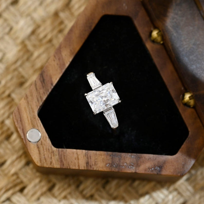 Radiant Three Stone Lab-Grown Diamond Engagement Ring