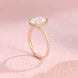 Hidden Halo Engagement Ring Featuring 3.0 CT Radiant Moissanite 3